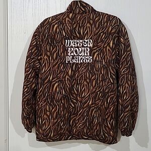 Vintage Clio Quilted Silk Embroidered Jacket Coat Size Extra Large XL